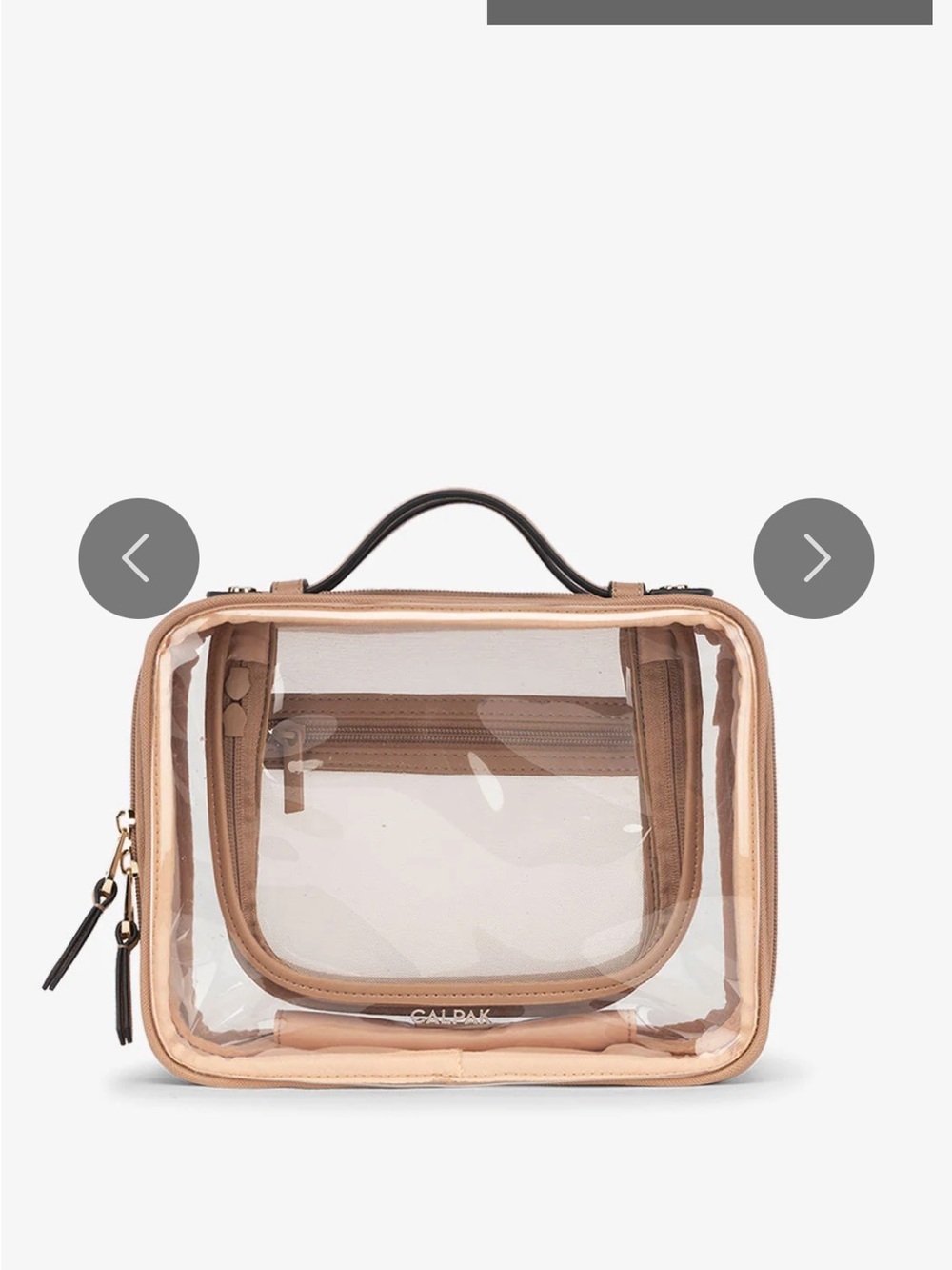 CALPAK Medium Clear Cosmetics Case